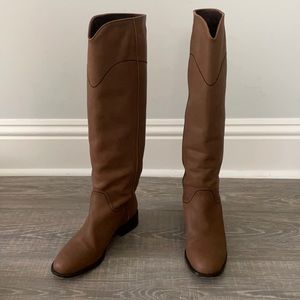 CHANEL Brown Leather Boots